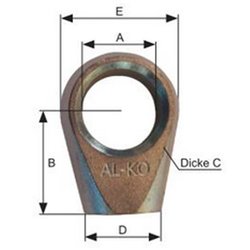 Oeillet AL-KO M10 zingué 2