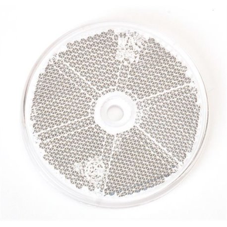 Rückstrahler weiss mit 6 mm Loch