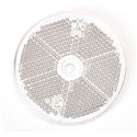 Rückstrahler weiss mit 6 mm Loch