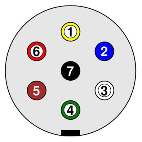 Steckdose 7-pol.  Alu Oval