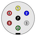 Prise 7-pol. Alu oval