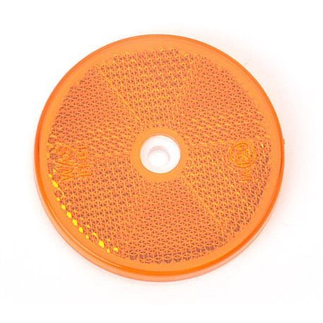 Catadioptre latéral jaune rond à visser