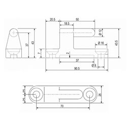 Scharnierset verz. 2