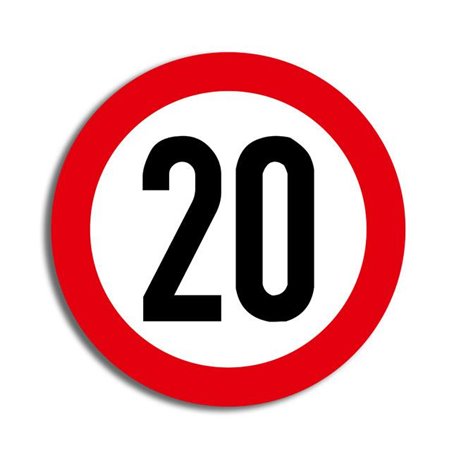 Autocollant 20KM/H