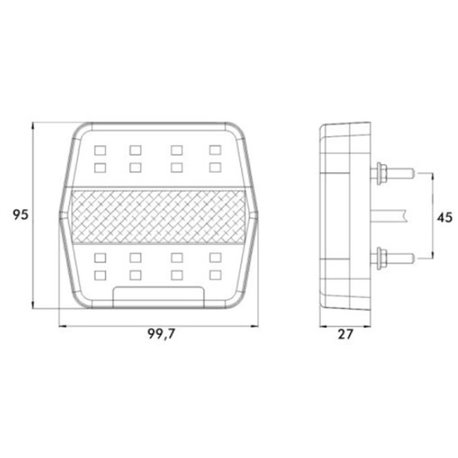 LED feu arrière PRO-AGRILED II avec contrôleur de fonction clignotant