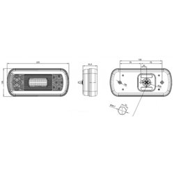 LED Schlussleuchte 12-24V Fristom links 5-pol. 2
