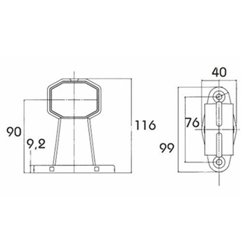 LED Umrissl. Superpoint 24V rot/weiss 2