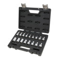 Sortiment mit Steckschlüsseln für Torx Schrauben im Kunststoffkasten 1/2''