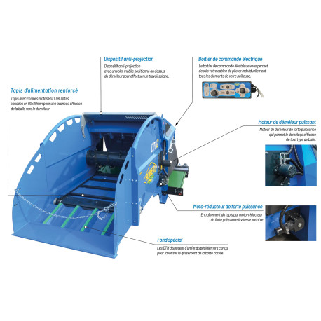 Pailleuse à tapis pour logettes DTH2