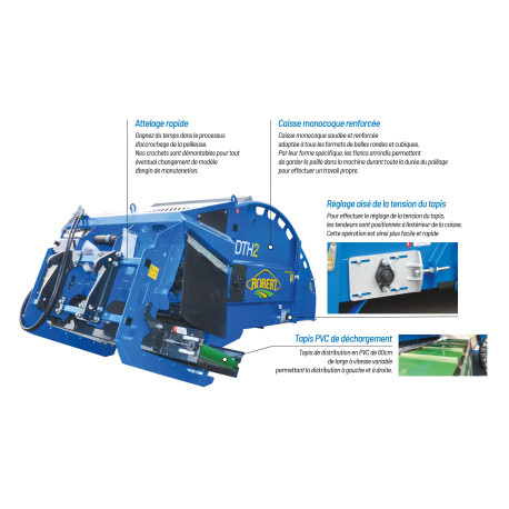 Pailleuse à tapis pour logettes DTH2