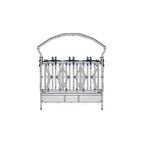 RÂTELIER 12 PLACES AVEC CORNADIS DE SÉCURITÉ 2X2M