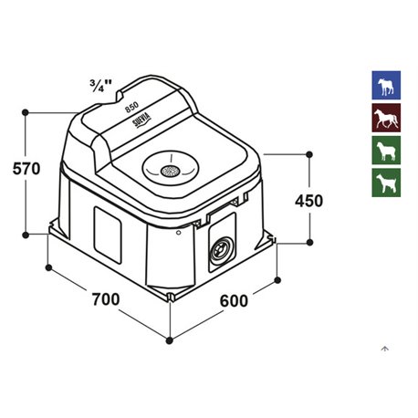 Abreuvoir antigel sans électricité pour bovin/chevaux/ovin