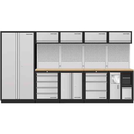 Mobilier d'atelier 4 éléments, 2-porte MOBILIO Hêtre BLK