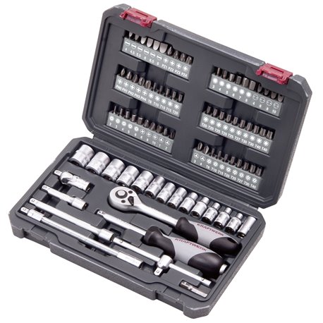 Jeu de douilles universel, 1/4", 82 pcs.