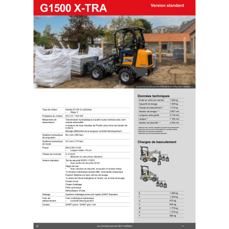Chargeuse Giant G1500 X-TRA