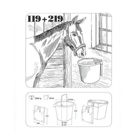 Seau pour bovin/chevaux/ovin