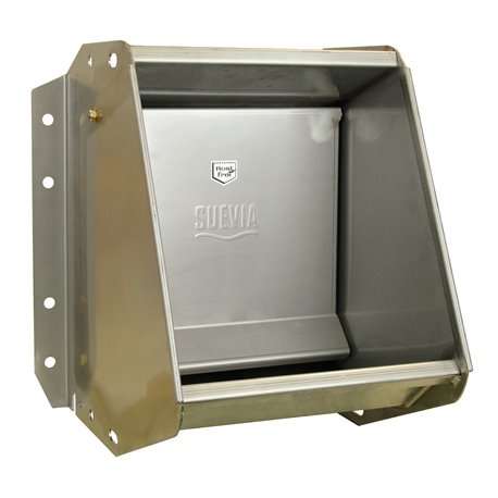 Edelstahltrog mit hohem Durchfluss und Klappe 