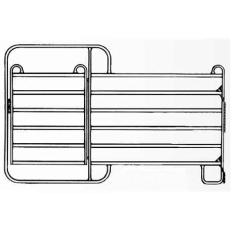 BARRIÈRE DE CONTENTION CORRAL  244X163CM AVEC PORTE 
