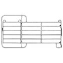 GATTER PANEL 366X163CM MIT TOR 