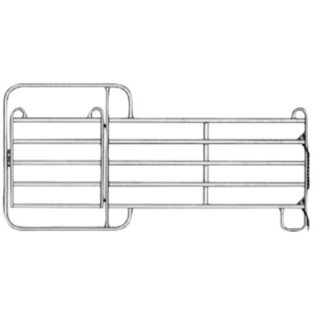 BARRIÈRE DE CONTENTION CORRAL  366X135CM AVEC PORTE 