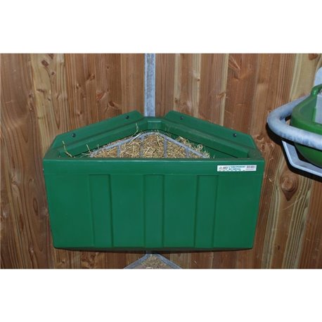 Râtelier-mangeoire à foin d'angle pour chevaux