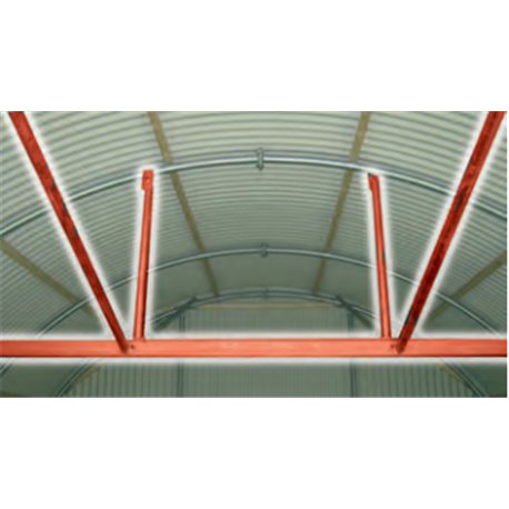 Abri-tunnel mobile avec couverture en tôle